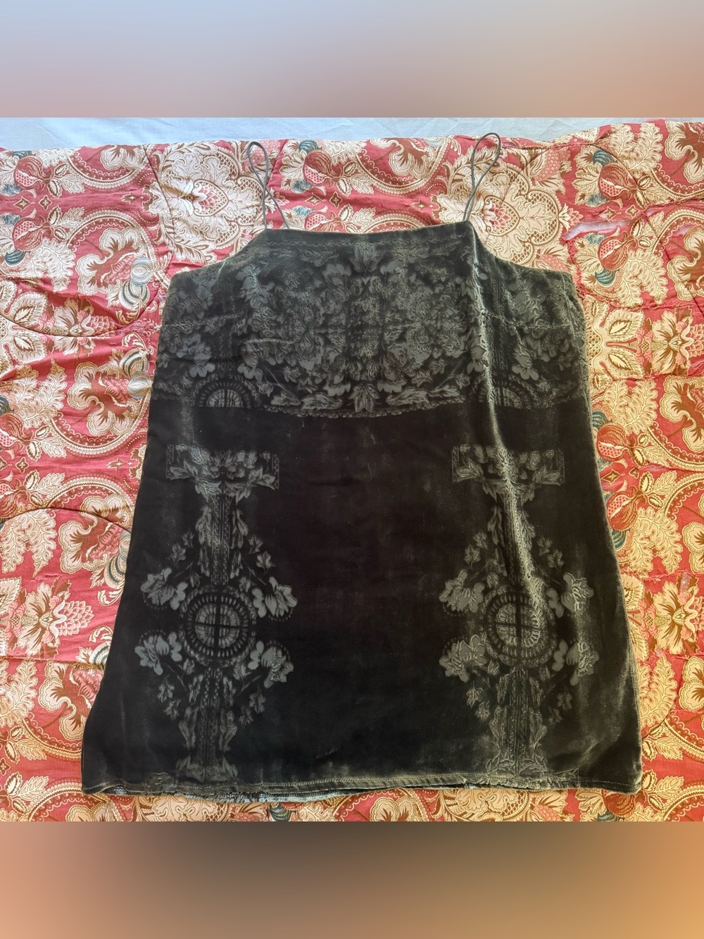 Anthropologie Velvet Floral Tunic XS